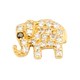 Small White Dimond Elephant with  Sapphire Eye