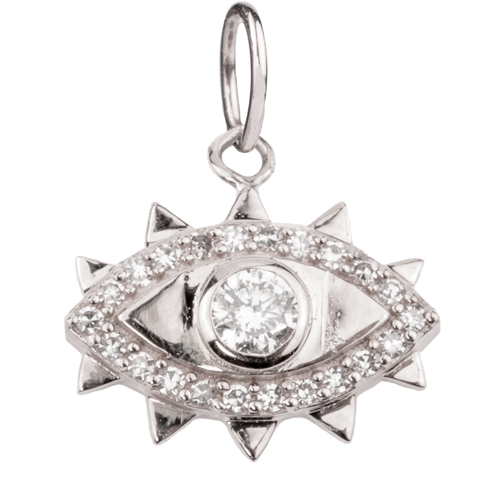 Gold Eye with Eyelashes and  Diamond Touch