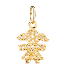 Small Diamond Girl Charm