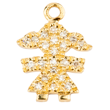 Small Diamond Girl Charm