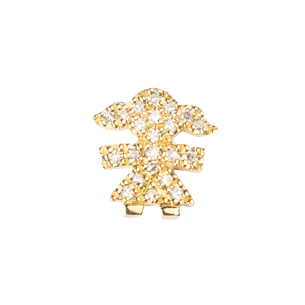 Small Girl with Pavé Diamonds