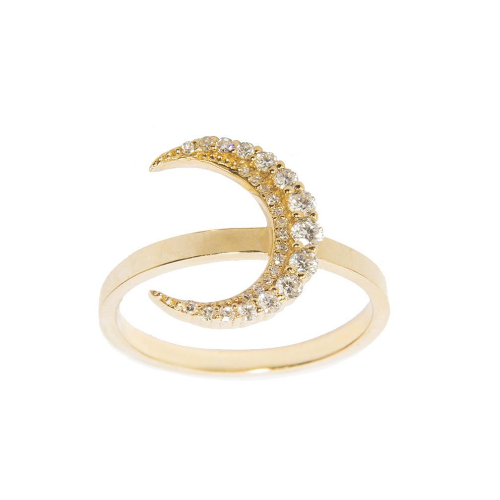 Diamond Crescent Ring