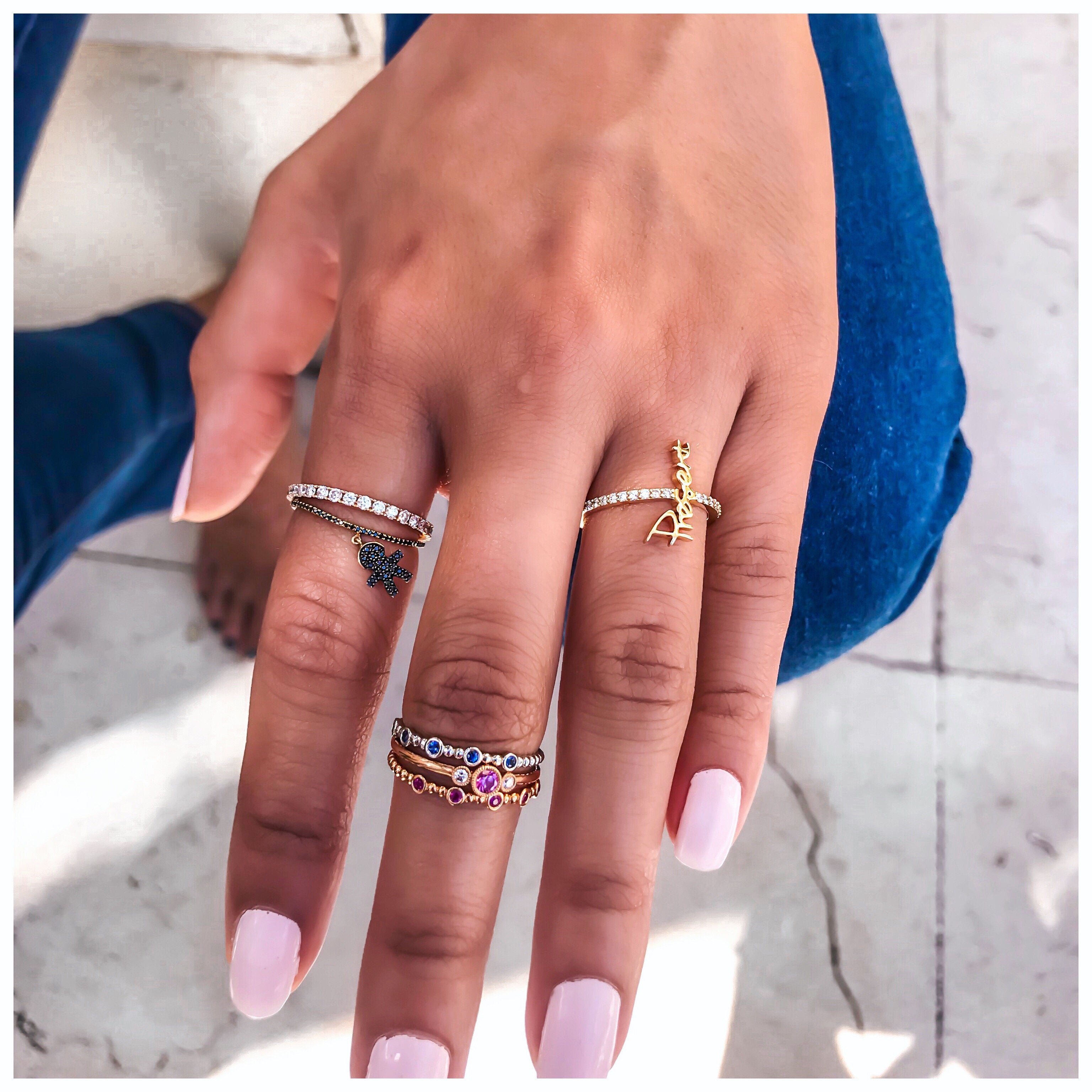 Ruby Accented Gold Ring