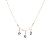 Blue Sapphire and Diamond Necklace