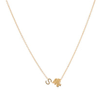 Customizable Gold Letter & Diamond Charms Necklace